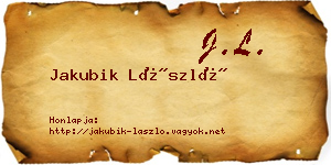 Jakubik László névjegykártya